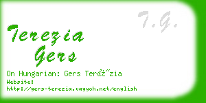 terezia gers business card